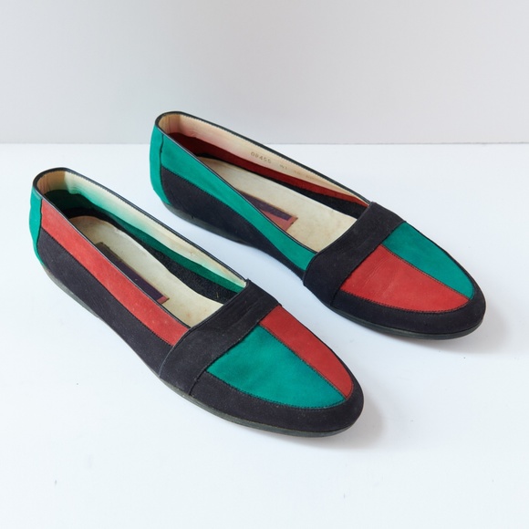 80s - SUSAN BENNIS - WARREN EDWARDS - Loafer - Men\'s - 10 - Multi Color - Suede main image 5
